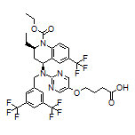 4-[[2-[[3,5-Bis(trifluoromethyl)benzyl][(2R,4S)-1-(ethoxycarbonyl)-2-ethyl-6-(trifluoromethyl)-1,2,3,4-tetrahydro-4-quinolyl]amino]-5-pyrimidinyl]oxy]butanoic Acid