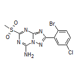 2-(2-Bromo-5-chlorophenyl)-5-(methylsulfonyl)-[1,2,4]triazolo[1,5-a][1,3,5]triazin-7-amine