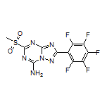 5-(Methylsulfonyl)-2-(perfluorophenyl)-[1,2,4]triazolo[1,5-a][1,3,5]triazin-7-amine