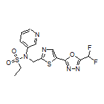 N-[[5-[5-(Difluoromethyl)-1,3,4-oxadiazol-2-yl]thiazol-2-yl]methyl]-N-(3-pyridyl)ethanesulfonamide