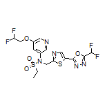 N-[5-(2,2-Difluoroethoxy)-3-pyridyl]-N-[[5-[5-(difluoromethyl)-1,3,4-oxadiazol-2-yl]-2-thiazolyl]methyl]ethanesulfonamide