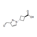 trans-3-(3-Formyl-1-pyrazolyl)cyclobutanecarboxylic Acid