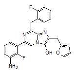 6-(3-Amino-2-fluorophenyl)-8-(2-fluorobenzyl)-2-(furan-2-ylmethyl)imidazo[1,2-a]pyrazin-3-ol