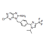 2-Chloro-9-[4-[1-isopropyl-4-(trifluoromethyl)-2-imidazolyl]benzyl]-9H-purin-8-amine