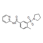 4-Methyl-N-(2-pyridyl)-3-(1-pyrrolidinylsulfonyl)benzamide