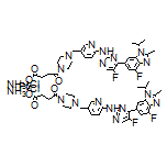 Diamminebis[[4-[4-[[6-[[5-fluoro-4-(4-fluoro-1-isopropyl-2-methyl-1H-benzo[d]imidazol-6-yl)pyrimidin-2-yl]amino]pyridin-3-yl]methyl]piperazin-1-yl]-4-oxobutanoyl]oxy]platinum(IV) Chloride