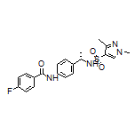 (S)-N-[4-[1-(1,3-Dimethyl-1H-pyrazole-4-sulfonamido)ethyl]phenyl]-4-fluorobenzamide