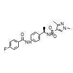 (R)-N-[4-[1-(1,3-Dimethyl-1H-pyrazole-4-sulfonamido)ethyl]phenyl]-4-fluorobenzamide