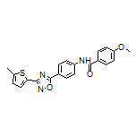 4-Methoxy-N-[4-[3-(5-methyl-2-thienyl)-1,2,4-oxadiazol-5-yl]phenyl]benzamide