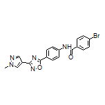 4-Bromo-N-[4-[3-(1-methyl-4-pyrazolyl)-1,2,4-oxadiazol-5-yl]phenyl]benzamide