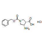 (3S,4S)-1-Cbz-4-aminopyrrolidine-3-carboxylic Acid Hydrochloride