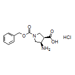 (3R,4R)-1-Cbz-4-aminopyrrolidine-3-carboxylic Acid Hydrochloride