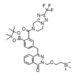 4-[[4-Oxo-3-[[2-(trimethylsilyl)ethoxy]methyl]-3,4-dihydro-1-phthalazinyl]methyl]-2-[2-(trifluoromethyl)-5,6,7,8-tetrahydro-[1,2,4]triazolo[1,5-a]pyrazine-7-carbonyl]phenylboronic Acid Pinacol Ester