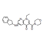 6-[(2-Indanyl)amino]-1-ethyl-3-(morpholine-4-carbonyl)-1,8-naphthyridin-4(1H)-one