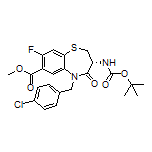 Methyl (R)-3-(Boc-amino)-5-(4-chlorobenzyl)-8-fluoro-4-oxo-2,3,4,5-tetrahydrobenzo[b][1,4]thiazepine-7-carboxylate