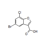 5-Bromo-7-chlorobenzofuran-3-carboxylic Acid