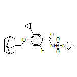 4-(1-Adamantylmethoxy)-N-(azetidin-1-ylsulfonyl)-5-cyclopropyl-2-fluorobenzamide