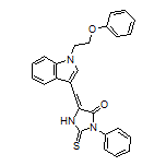 5-[[1-(2-Phenoxyethyl)-3-indolyl]methylene]-3-phenyl-2-thioxoimidazolidin-4-one