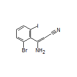 3-Amino-3-(2-bromo-6-iodophenyl)acrylonitrile