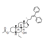 (3R,5S,6R,7R,8S,9S,10S,13R,14S,17R)-17-[(R)-5,5-Diphenylpent-4-en-2-yl]-6-ethyl-7-hydroxy-10,13-dimethylhexadecahydro-1H-cyclopenta[a]phenanthren-3-yl Acetate