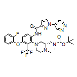 (R)-N-[2-[3-[[Boc(methyl)amino]methyl]-4-methylpiperazin-1-yl]-4-(2-fluorophenoxy)-3-(trifluoromethyl)phenyl]-1-(pyridazin-4-yl)-1H-pyrazole-3-carboxamide