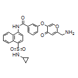 3-[[6-(Aminomethyl)-4-oxo-4H-pyran-3-yl]oxy]-N-[4-(N-cyclopropylsulfamoyl)-1-naphthyl]benzamide