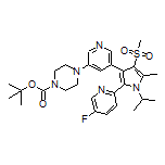 1-Boc-4-[5-[2-(5-fluoro-2-pyridyl)-1-isopropyl-5-methyl-4-(methylsulfonyl)-3-pyrrolyl]-3-pyridyl]piperazine