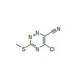 5-Chloro-3-(methylthio)-1,2,4-triazine-6-carbonitrile