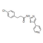 3-(4-Chlorophenyl)-N-[5-(4-pyridyl)-2-thiazolyl]propanamide