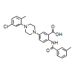 5-[4-(5-Chloro-2-methylphenyl)-1-piperazinyl]-2-(3-methylbenzamido)benzoic Acid