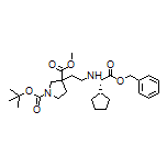 Methyl 3-[2-[[(S)-2-(benzyloxy)-1-cyclopentyl-2-oxoethyl]amino]ethyl]-1-Boc-pyrrolidine-3-carboxylate