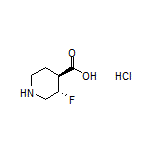 (3S,4S)-3-Fluoropiperidine-4-carboxylic Acid Hydrochloride