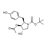 (2R,3S,4S)-1-Boc-4-hydroxy-2-(4-hydroxybenzyl)pyrrolidin-3-yl Acetate