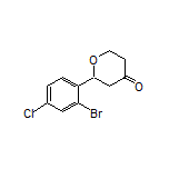2-(2-Bromo-4-chlorophenyl)dihydro-2H-pyran-4(3H)-one