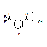 2-[3-Bromo-5-(trifluoromethyl)phenyl]tetrahydro-2H-pyran-4-ol