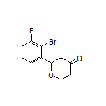 2-(2-Bromo-3-fluorophenyl)dihydro-2H-pyran-4(3H)-one