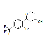 2-[2-Bromo-4-(trifluoromethyl)phenyl]tetrahydro-2H-pyran-4-ol