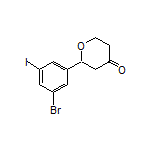 2-(3-Bromo-5-iodophenyl)dihydro-2H-pyran-4(3H)-one