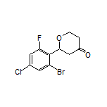 2-(2-Bromo-4-chloro-6-fluorophenyl)dihydro-2H-pyran-4(3H)-one
