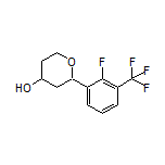 2-[2-Fluoro-3-(trifluoromethyl)phenyl]tetrahydro-2H-pyran-4-ol