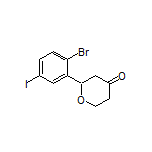 2-(2-Bromo-5-iodophenyl)dihydro-2H-pyran-4(3H)-one