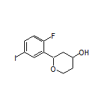2-(2-Fluoro-5-iodophenyl)tetrahydro-2H-pyran-4-ol