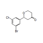 2-(3-Bromo-5-chlorophenyl)dihydro-2H-pyran-4(3H)-one