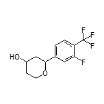 2-[3-Fluoro-4-(trifluoromethyl)phenyl]tetrahydro-2H-pyran-4-ol