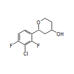 2-(3-Chloro-2,4-difluorophenyl)tetrahydro-2H-pyran-4-ol
