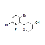 2-(3,6-Dibromo-2-fluorophenyl)tetrahydro-2H-pyran-4-ol