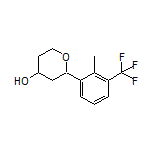 2-[2-Methyl-3-(trifluoromethyl)phenyl]tetrahydro-2H-pyran-4-ol