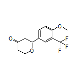 2-[4-Methoxy-3-(trifluoromethyl)phenyl]dihydro-2H-pyran-4(3H)-one