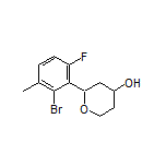 2-(2-Bromo-6-fluoro-3-methylphenyl)tetrahydro-2H-pyran-4-ol