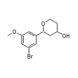 2-(3-Bromo-5-methoxyphenyl)tetrahydro-2H-pyran-4-ol
